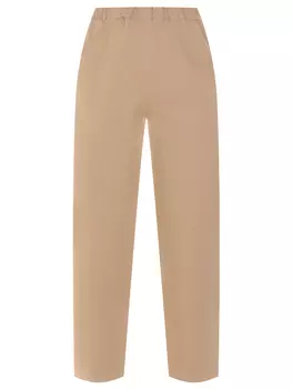 Брюки из хлопка и льна MARNI