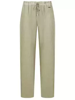 Брюки из льна и шерсти