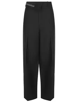 Брюки из мохера и шерсти FENDI