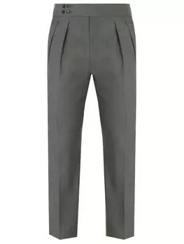 Брюки из шерсти и льна