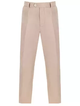 Брюки изо льна и хлопка BRUNELLO CUCINELLI