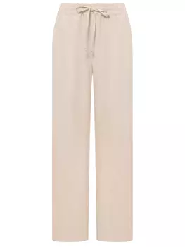 Брюки изо льна и шерсти KITON