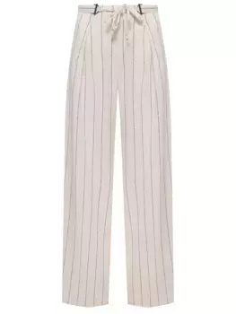 Брюки изо льна и вискозы