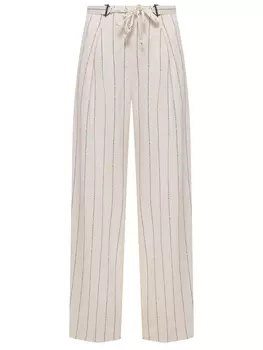 Брюки изо льна и вискозы BOSS