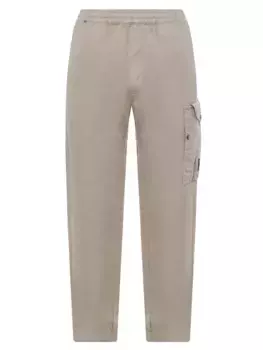 Брюки-карго из хлопка и льна