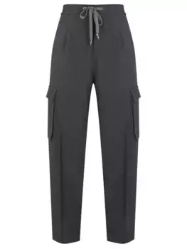 Брюки-карго из вискозы LE TRICOT PERUGIA