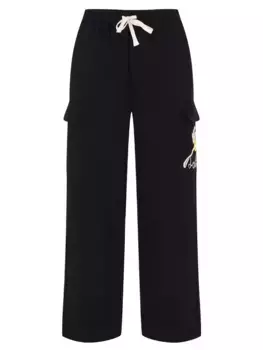 Брюки-карго однотонные