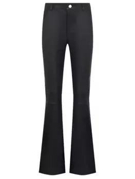 Брюки-клеш кожаные