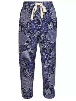 Брюки шелковые с принтом