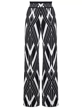 Брюки шелковые с узором FREE AGE