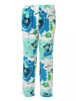 Брюки шелковые укороченные