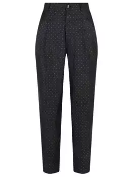 Брюки шелковые в горох