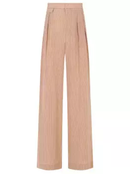 Брюки шелковые в полоску
