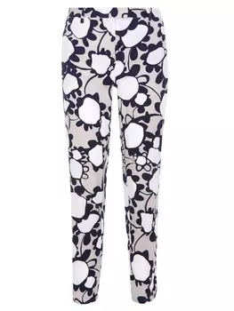 Брюки укороченные с принтом