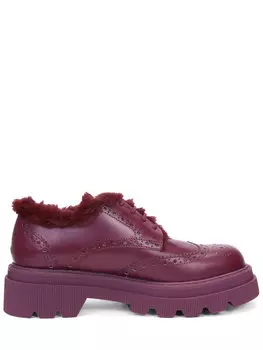 Дерби кожаные на меху