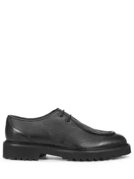 Дерби кожаные на меху