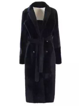 Дубленка из овчины с поясом