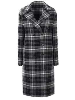 Двубортное пальто из шерсти