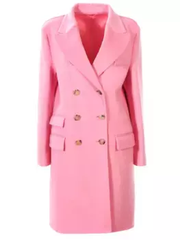 Двубортное пальто из шерсти