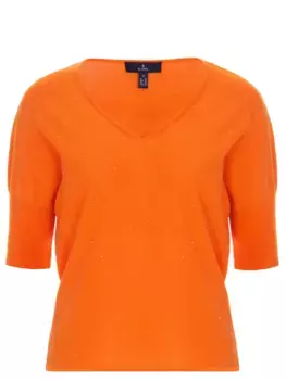 Джемпер хлопковый с пайетками RE VERA