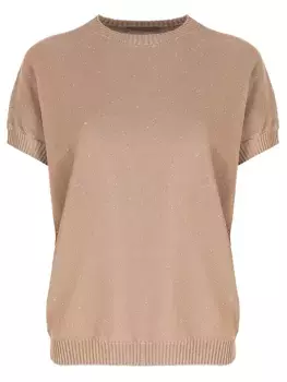 Джемпер хлопковый с пайетками