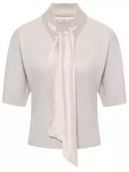 Джемпер из шелка и льна