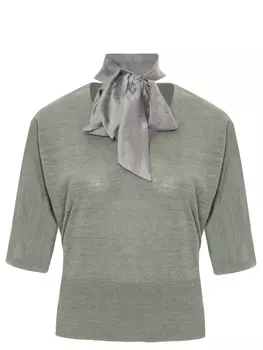 Джемпер из шелка и льна AGNONA