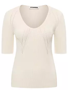 Джемпер из вискозы и хлопка JIL SANDER