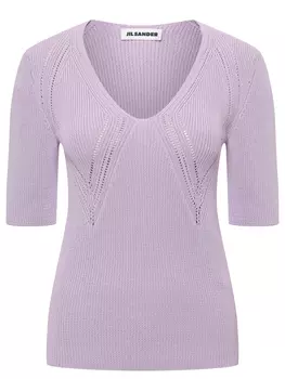 Джемпер из вискозы и хлопка JIL SANDER