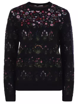 Джемпер с цветочным узором VALENTINO