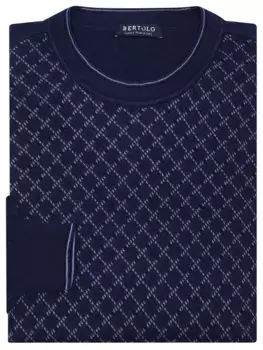 Джемпер с принтом BERTOLO LUXURY MENSWEAR