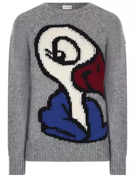 Джемпер шерстяной с принтом MONCLER