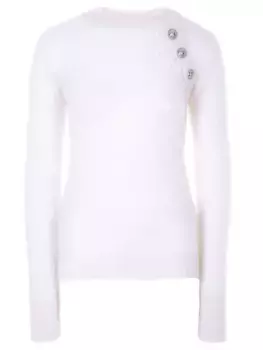 Джемпер в сетку вязаный