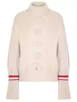 Джемпер вязаный с помпонами