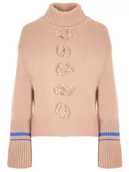 Джемпер вязаный с помпонами