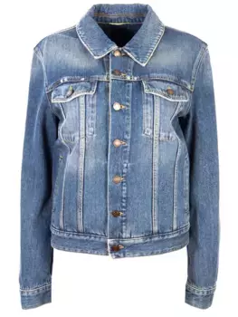 Джинсовая куртка с принтом SAINT LAURENT