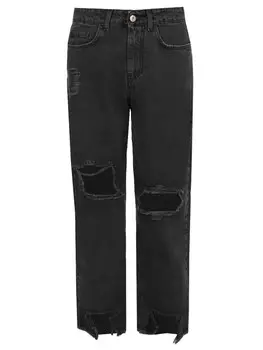 Джинсы-бойфренд с прорезями