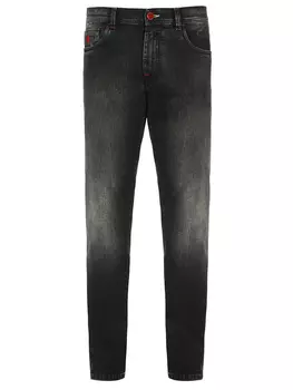 Джинсы хлопковые с потертостями