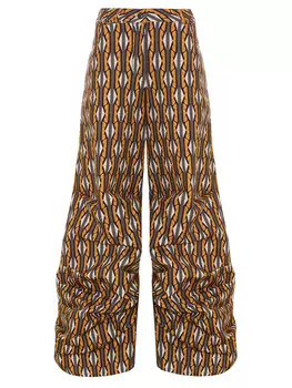 Джинсы хлопковые с принтом POLINA MIRCHEVA