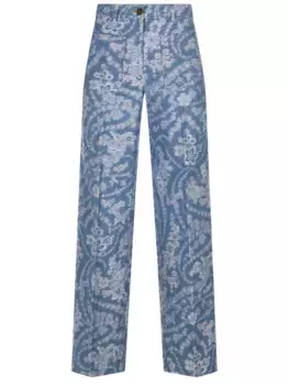 Джинсы из хлопка и льна