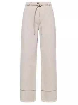 Джинсы из хлопка и льна AGNONA