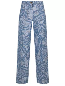 Джинсы из хлопка и льна ETRO