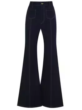 Джинсы-клеш хлопковые