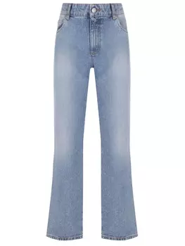 Джинсы-клеш хлопковые ALEXANDER MCQUEEN