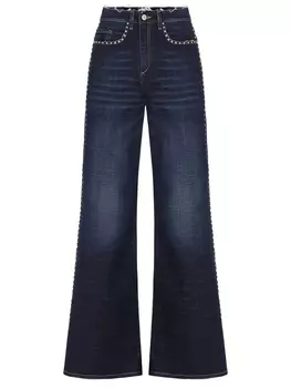 Джинсы-клеш хлопковые