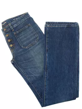 Джинсы-клеш хлопковые SAINT LAURENT