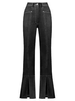 Джинсы-клеш хлопковые WHITE LILY