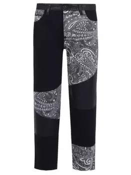 Джинсы Mom Fit хлопковые с принтом