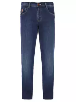 Джинсы прямого кроя хлопковые