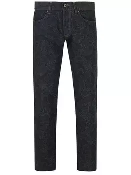 Джинсы Regular Fit из хлопка и льна ETRO